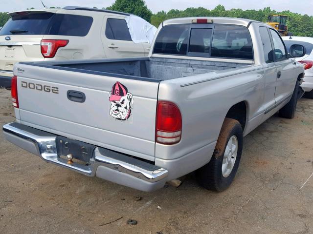 1B7GL22X9WS654861 - 1998 DODGE DAKOTA GRAY photo 4