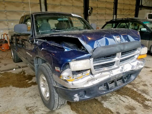 1B7GL22X5YS693658 - 2000 DODGE DAKOTA BLUE photo 1