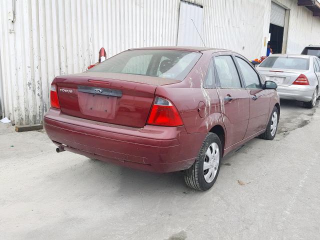 1FAFP34N77W303464 - 2007 FORD FOCUS ZX4 MAROON photo 4