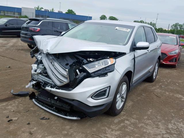 2FMPK4J96JBC54806 - 2018 FORD EDGE SEL SILVER photo 2