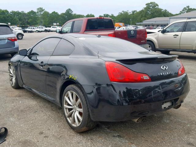 JNKCV64E58M110214 - 2008 INFINITI G37 BASE BLACK photo 3