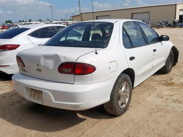 1G1JC524817413259 - 2001 CHEVROLET CAVALIER B WHITE photo 4