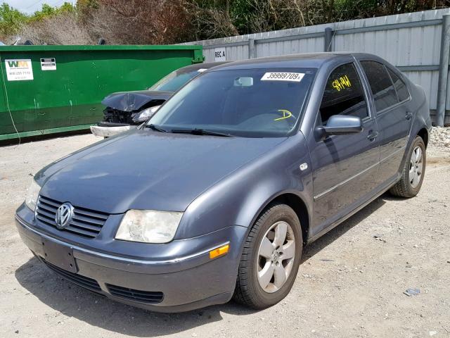 3VWSA69M84M114858 - 2004 VOLKSWAGEN JETTA GLS GRAY photo 2