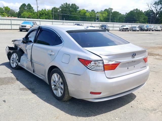 JTHBW1GG6D2005986 - 2013 LEXUS ES 300H SILVER photo 3