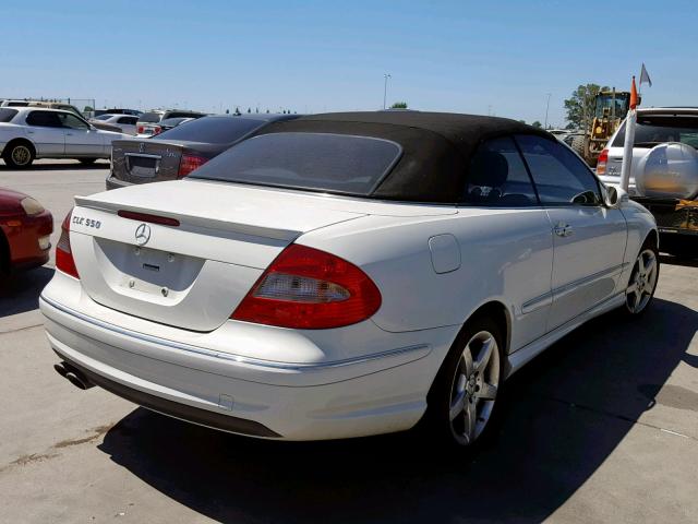 WDBTK72F27T079728 - 2007 MERCEDES-BENZ CLK 550 WHITE photo 4