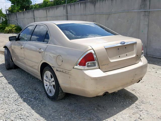 3FAFP08146R135306 - 2006 FORD FUSION SEL BEIGE photo 3