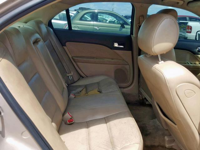 3FAFP08146R135306 - 2006 FORD FUSION SEL BEIGE photo 6