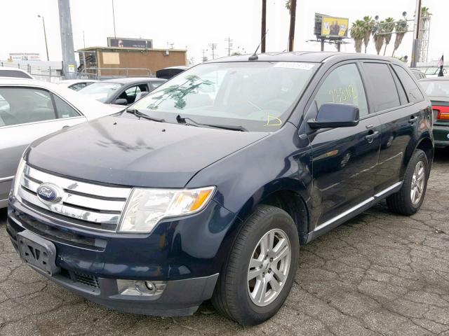 2FMDK38C58BB15341 - 2008 FORD EDGE SEL BLUE photo 2