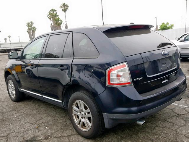 2FMDK38C58BB15341 - 2008 FORD EDGE SEL BLUE photo 3