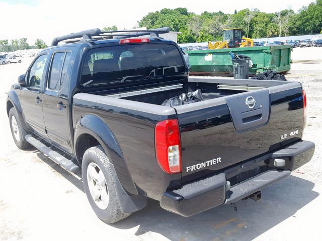 1N6AD07W15C456188 - 2005 NISSAN FRONTIER C BLACK photo 3