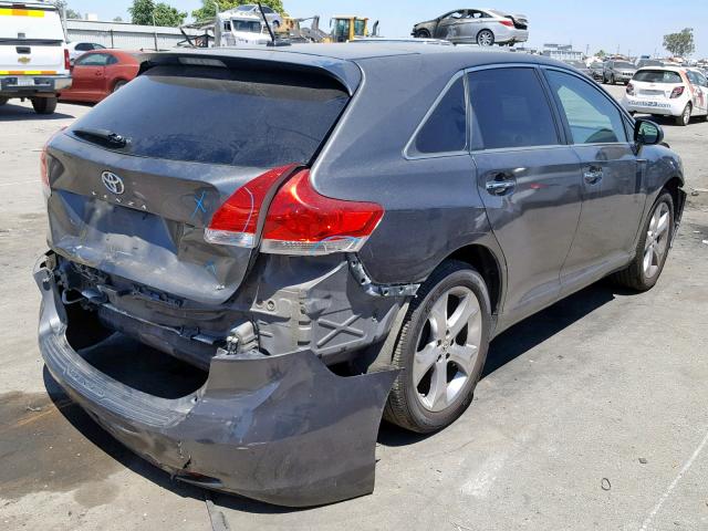 4T3ZK11AX9U016360 - 2009 TOYOTA VENZA CHARCOAL photo 4