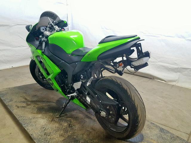 JKAZX4P147A011090 - 2007 KAWASAKI ZX600 P GREEN photo 3