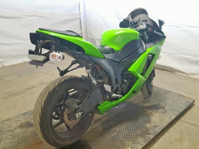 JKAZX4P147A011090 - 2007 KAWASAKI ZX600 P GREEN photo 4