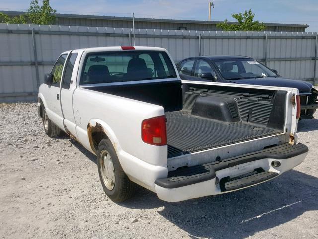 1GTCS19X438284347 - 2003 GMC SONOMA WHITE photo 3