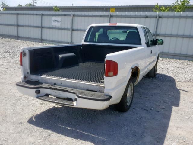 1GTCS19X438284347 - 2003 GMC SONOMA WHITE photo 4