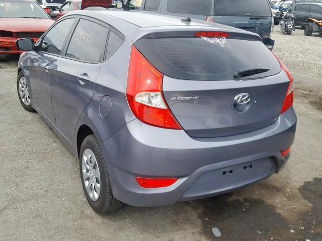 KMHCT5AE4HU342496 - 2017 HYUNDAI ACCENT SE CHARCOAL photo 3