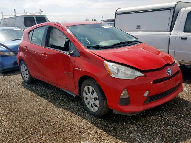 JTDKDTB37C1507319 - 2012 TOYOTA PRIUS C RED photo 1