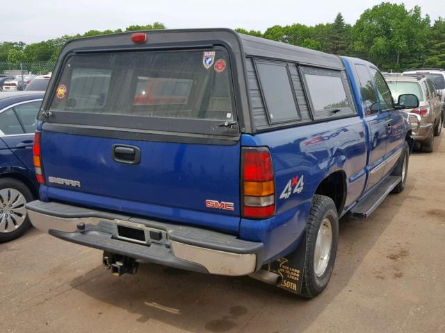 2GTEK19T741218384 - 2004 GMC NEW SIERRA BLUE photo 4