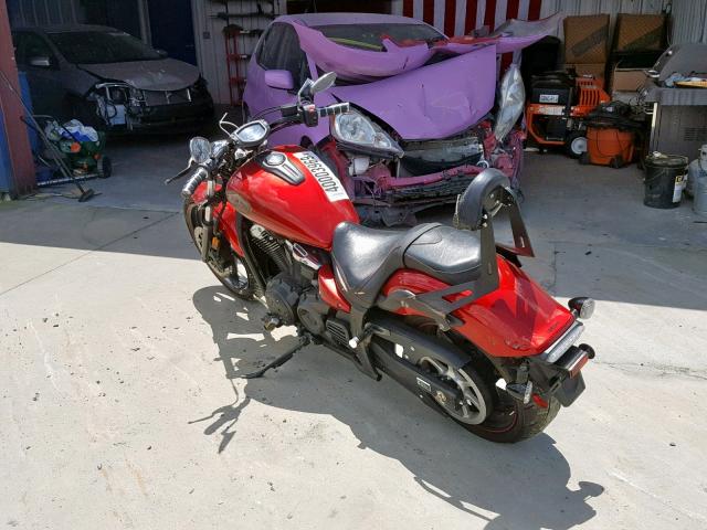 JYAVP33E8DA008272 - 2013 YAMAHA XVS1300 CU RED photo 3