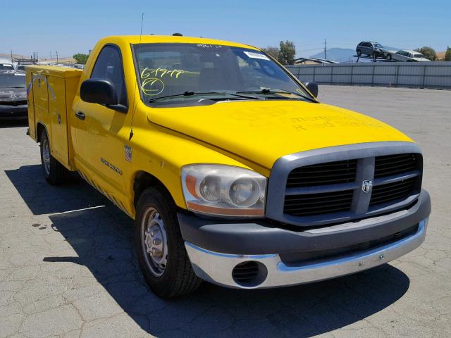 3D6WR26D86G188206 - 2006 DODGE RAM 2500 S YELLOW photo 1