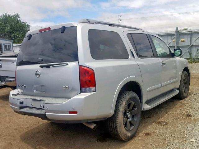 5N1AA0ND4AN612084 - 2010 NISSAN ARMADA SE SILVER photo 4