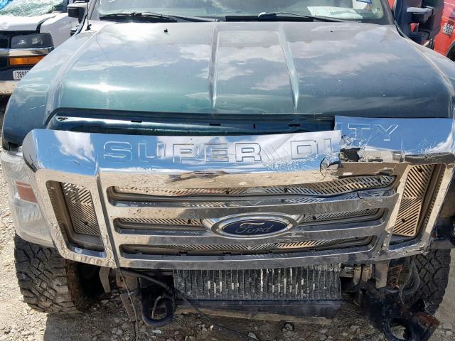 1FTWW31R58EB50000 - 2008 FORD F350 SRW S GREEN photo 7