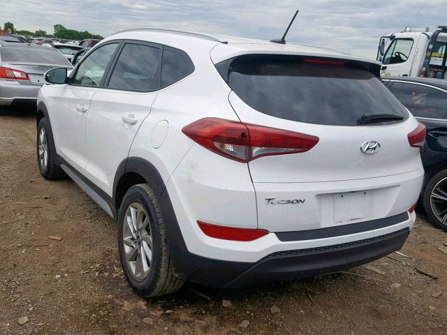 KM8J33A41HU361431 - 2017 HYUNDAI TUCSON LIM WHITE photo 3