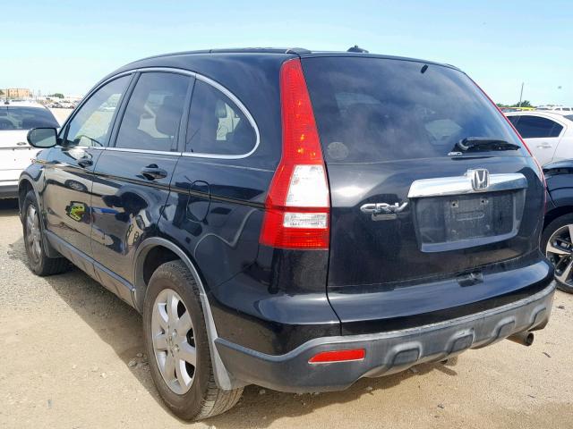 JHLRE48727C105412 - 2007 HONDA CR-V EXL BLACK photo 3