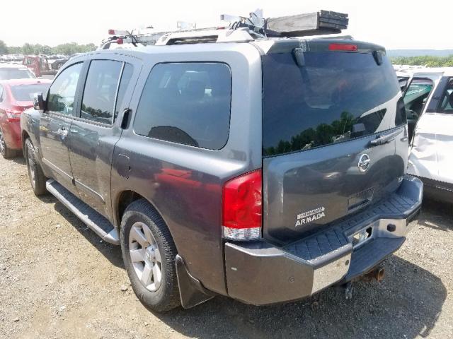 5N1AA08B74N708810 - 2004 NISSAN ARMADA SE GRAY photo 3