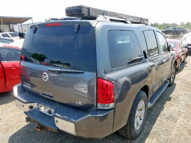 5N1AA08B74N708810 - 2004 NISSAN ARMADA SE GRAY photo 4