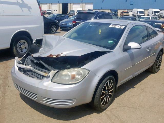 1G1AL18F087153113 - 2008 CHEVROLET COBALT LT SILVER photo 2