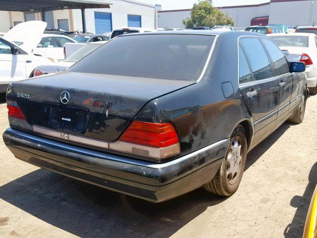 WDBGA43E4SA227049 - 1995 MERCEDES-BENZ S 420 BLACK photo 4