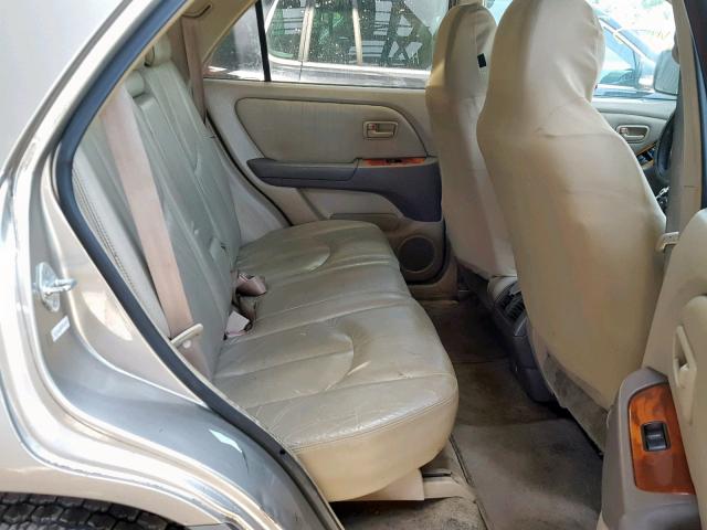 JT6GF10U9Y0051103 - 2000 LEXUS RX 300 GOLD photo 6