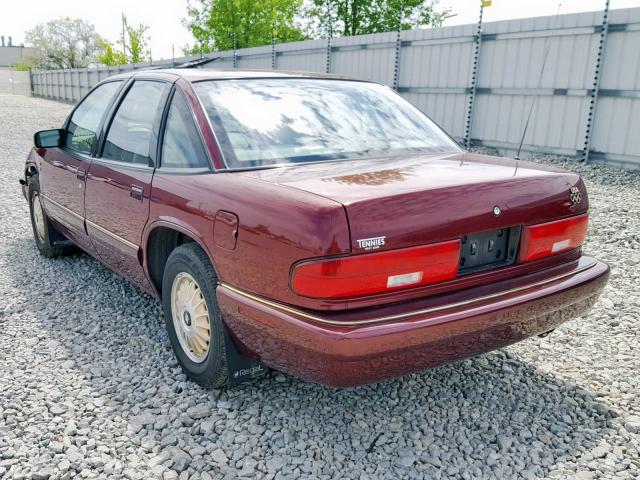 2G4WB52K0T1456276 - 1996 BUICK REGAL CUST BURGUNDY photo 3