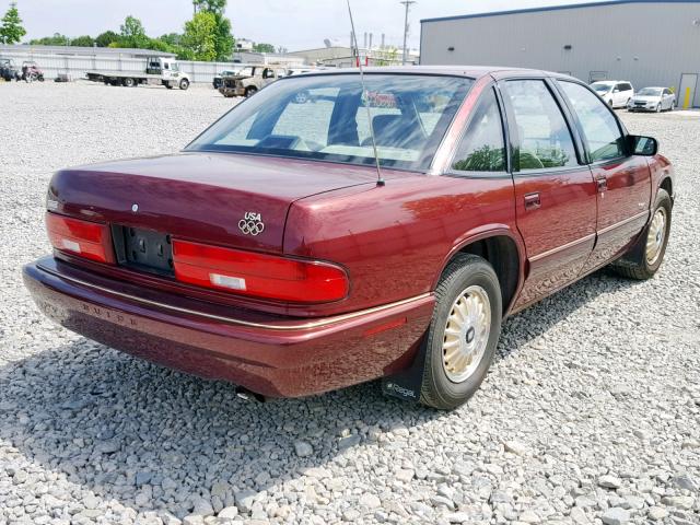 2G4WB52K0T1456276 - 1996 BUICK REGAL CUST BURGUNDY photo 4