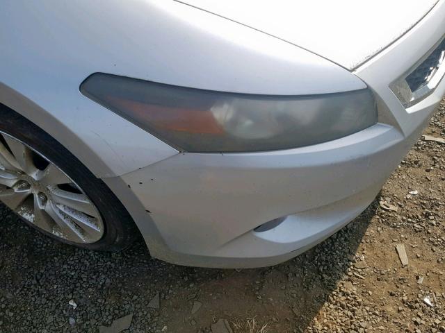 1HGCS22829A007871 - 2009 HONDA ACCORD EXL SILVER photo 9