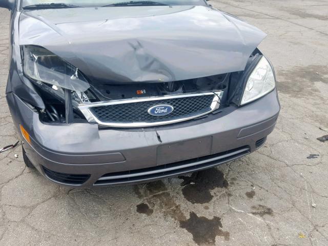 1FAFP34NX7W353422 - 2007 FORD FOCUS ZX4 GRAY photo 9