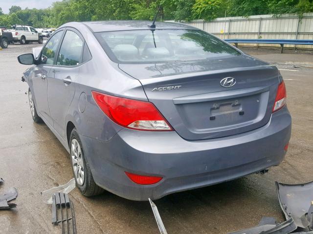 KMHCT4AE7HU278349 - 2017 HYUNDAI ACCENT SE GRAY photo 3