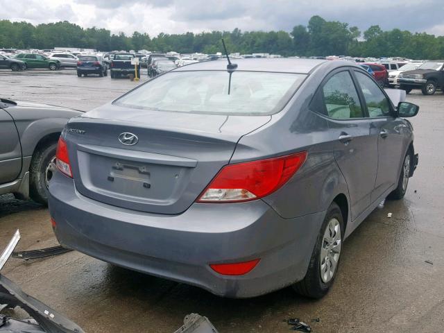 KMHCT4AE7HU278349 - 2017 HYUNDAI ACCENT SE GRAY photo 4