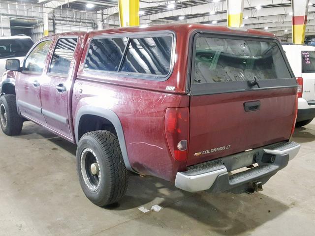 1GCDT33E888208464 - 2008 CHEVROLET COLORADO L BURGUNDY photo 3