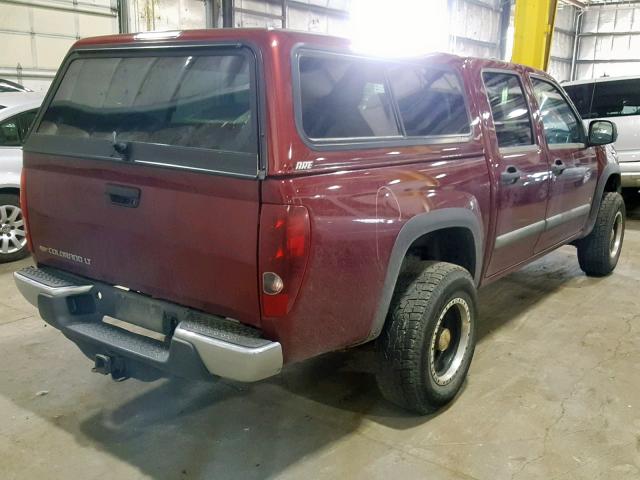 1GCDT33E888208464 - 2008 CHEVROLET COLORADO L BURGUNDY photo 4