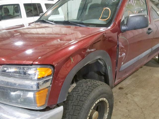 1GCDT33E888208464 - 2008 CHEVROLET COLORADO L BURGUNDY photo 9