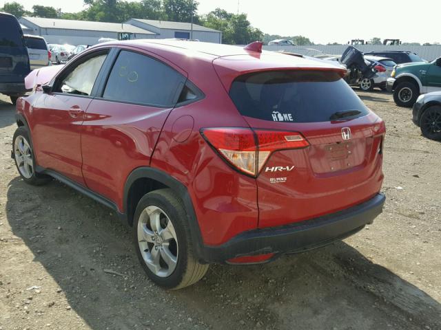 3CZRU6H57GM750480 - 2016 HONDA HR-V EX RED photo 3