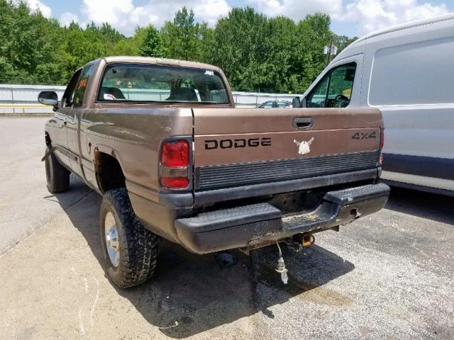 1B7KF23W9YJ184086 - 2000 DODGE RAM 2500 TAN photo 3