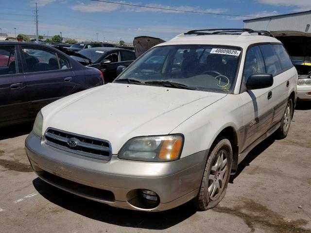 4S3BH665427631495 - 2002 SUBARU LEGACY OUT WHITE photo 2