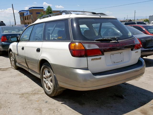 4S3BH665427631495 - 2002 SUBARU LEGACY OUT WHITE photo 3