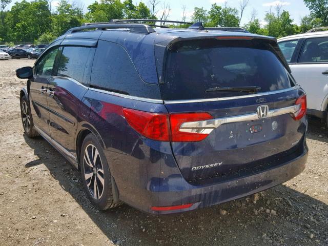 5FNRL6H90JB002449 - 2018 HONDA ODYSSEY EL BLUE photo 3