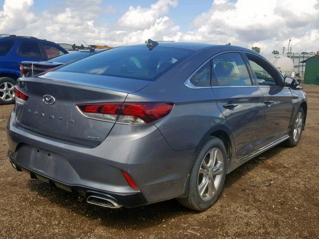 5NPE34AF5JH721930 - 2018 HYUNDAI SONATA SPO GRAY photo 4