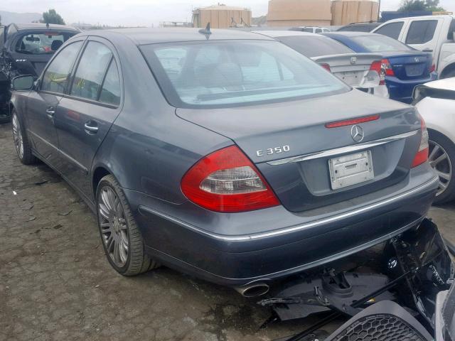 WDBUF56X28B200877 - 2008 MERCEDES-BENZ E 350 BLUE photo 3