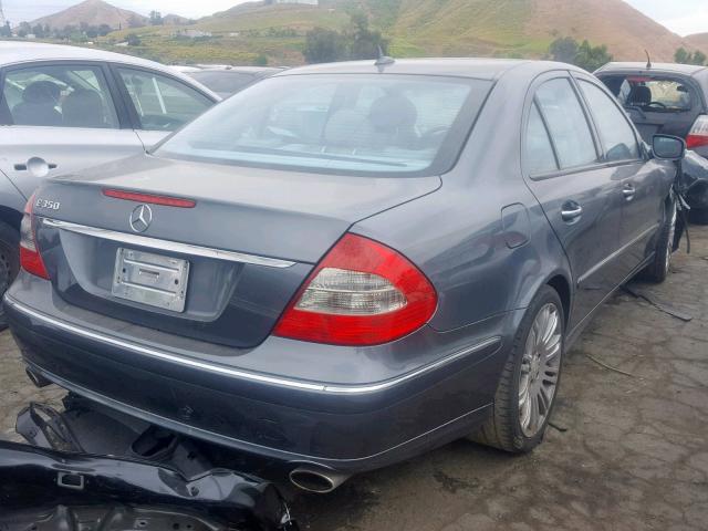 WDBUF56X28B200877 - 2008 MERCEDES-BENZ E 350 BLUE photo 4